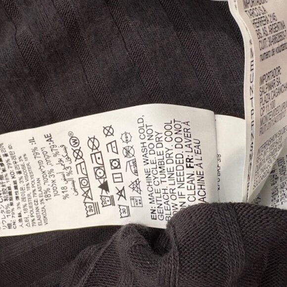 Billabong “Always Lounging” Ribbed Knit Babydoll Dress in Off-Black – Size Small - Picture 7 of 7